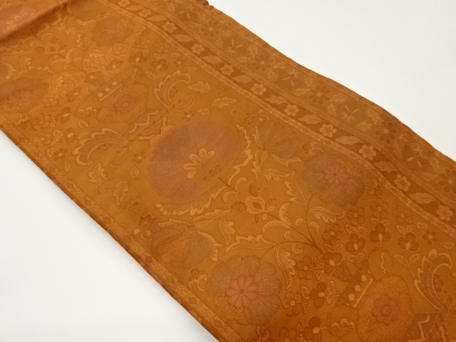 JAPANESE NAGOYA OBI / WOVEN FLOWERS